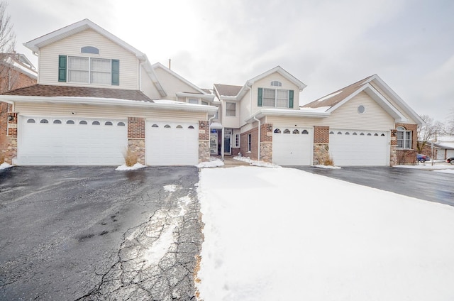 view of property featuring a garage