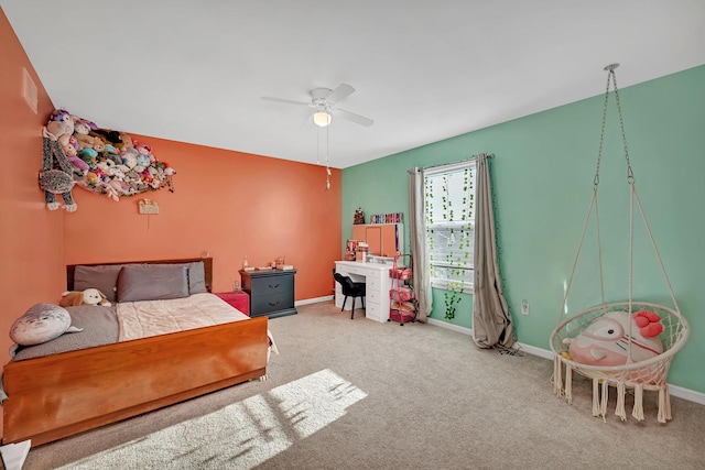 851 Western Ave, Braidwood, IL 60408 - carpeted bedroom featuring ceiling fan and baseboards