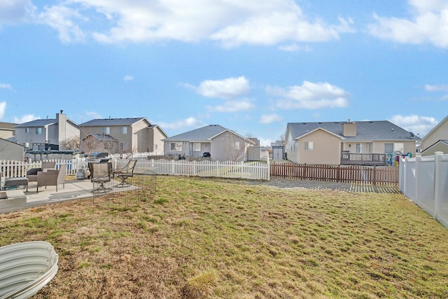 851 Western Ave, Braidwood, IL 60408 - view of yard with a fenced backyard, a residential view, and a patio