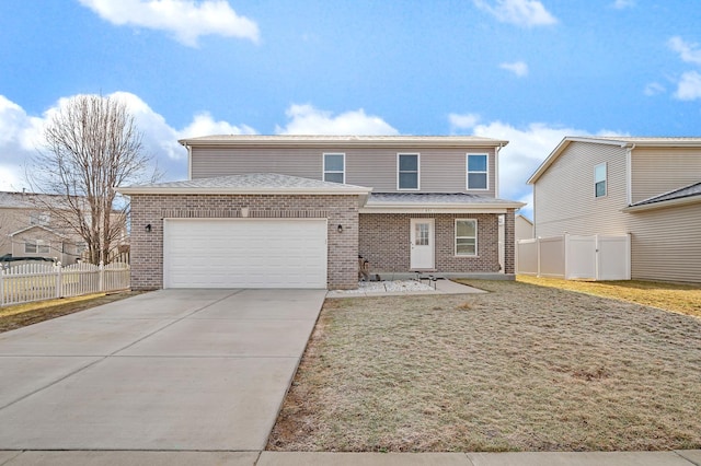 851 Western Ave, Braidwood, IL 60408 - traditional-style house featuring brick siding, an attached garage, and fence