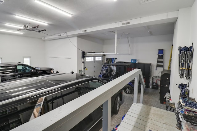 garage featuring visible vents