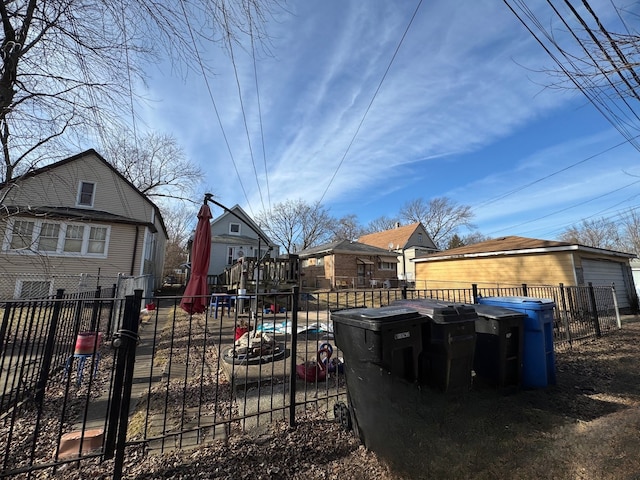 view of yard with a playground