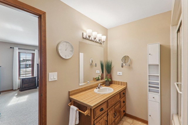 bathroom with vanity