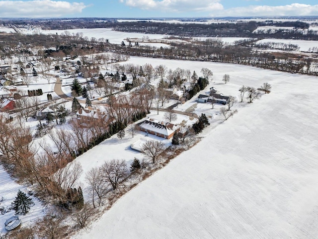 view of snowy aerial view