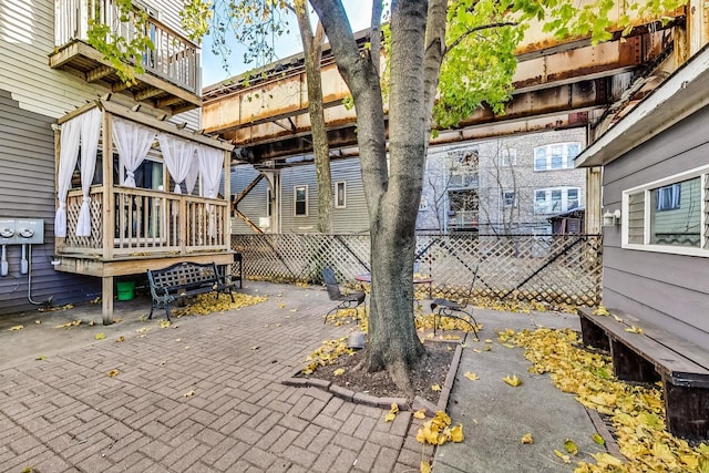 view of patio / terrace with a wooden deck