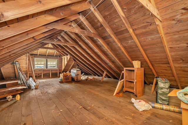 view of attic