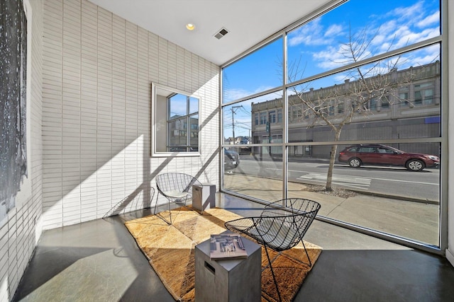 sunroom / solarium with visible vents