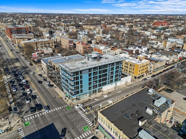 aerial view featuring a view of city