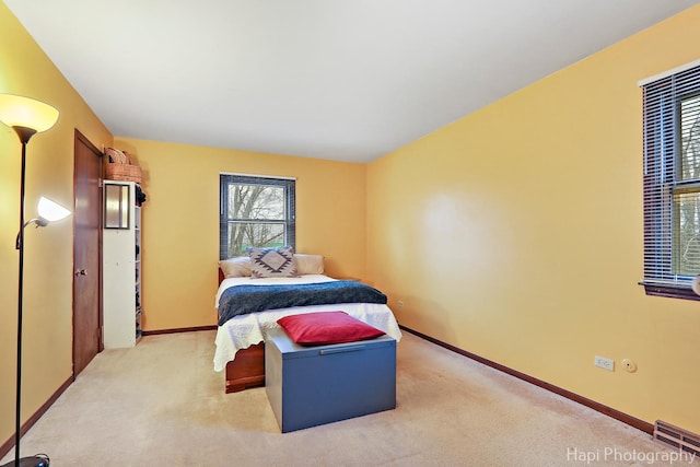 view of carpeted bedroom