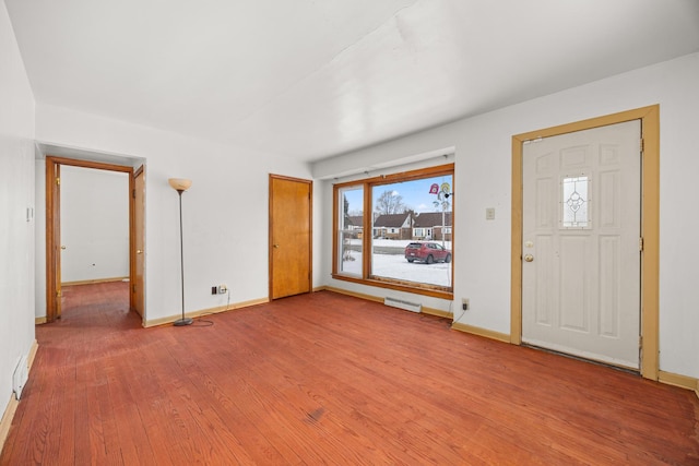 entrance foyer with light hardwood / wood-style floors