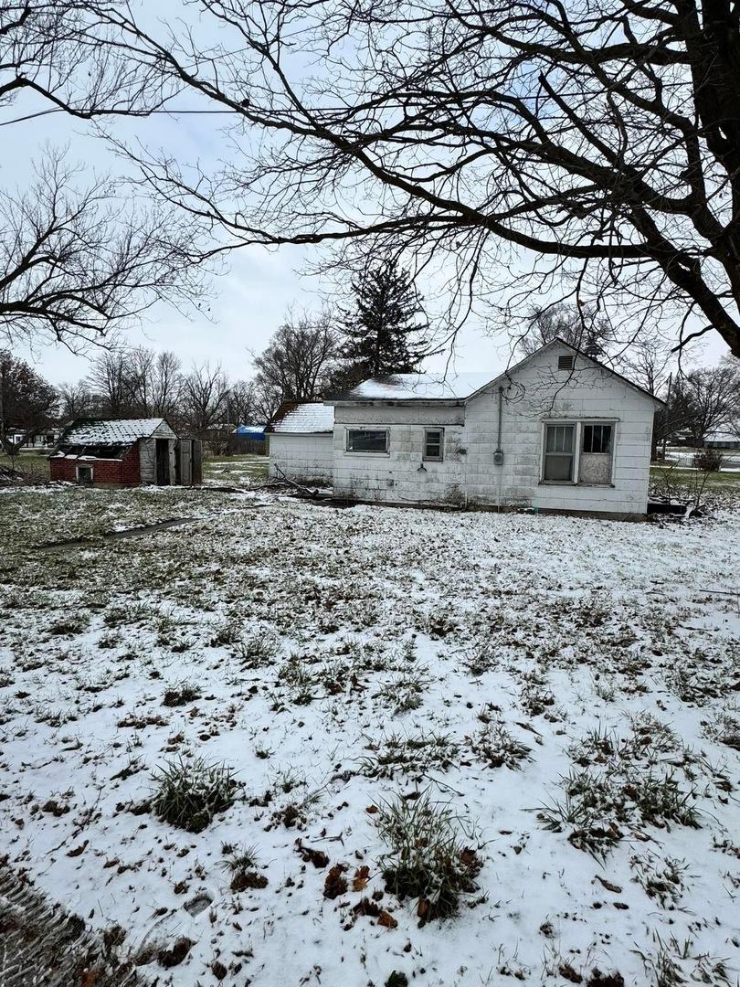 view of snowy exterior