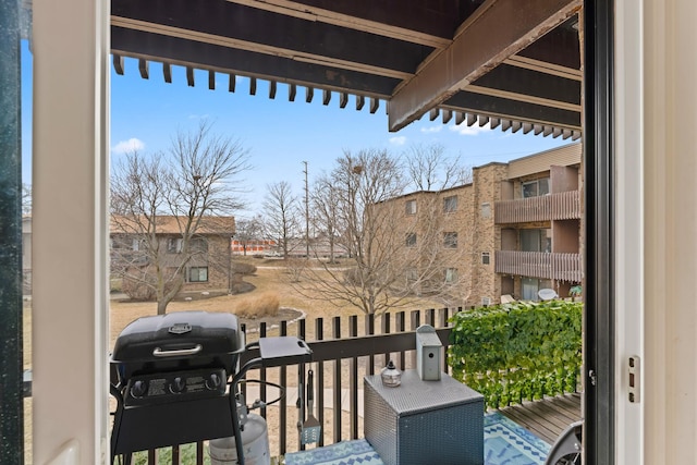 balcony with grilling area