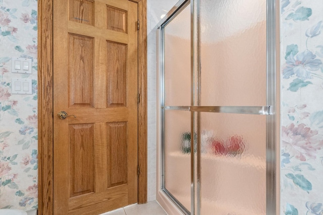 10848 Crystal Ridge Ct, Orland Park, IL 60467 - bathroom with a shower stall and tile patterned flooring