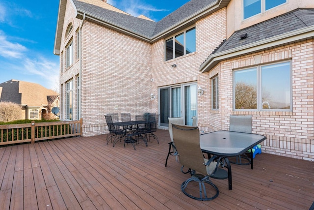 10848 Crystal Ridge Ct, Orland Park, IL 60467 - wooden terrace featuring outdoor dining area