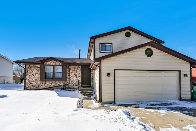 view of front of house featuring a garage