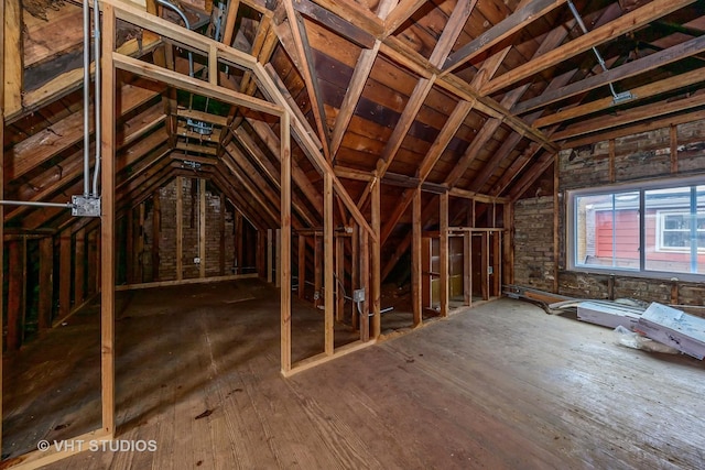 view of attic