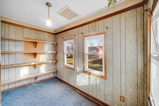 interior space featuring carpet floors