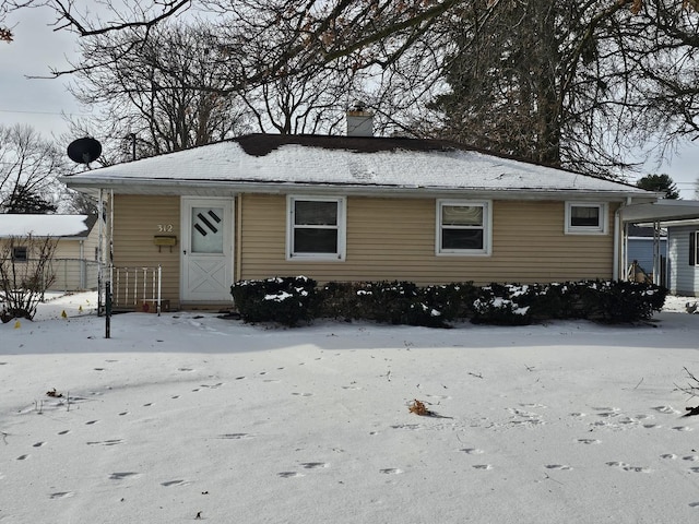 view of front of home