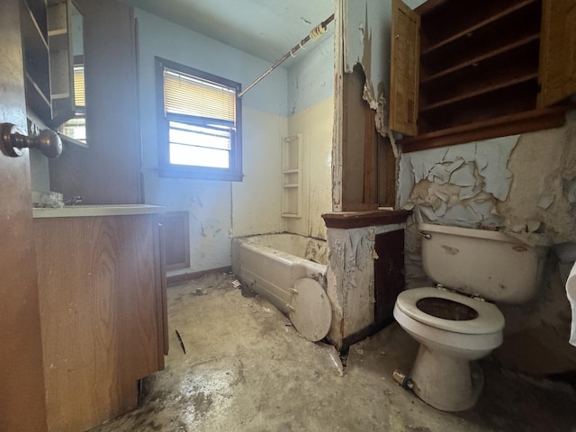 bathroom featuring shower / bathtub combination and toilet