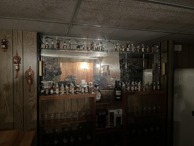 wine cellar featuring a paneled ceiling