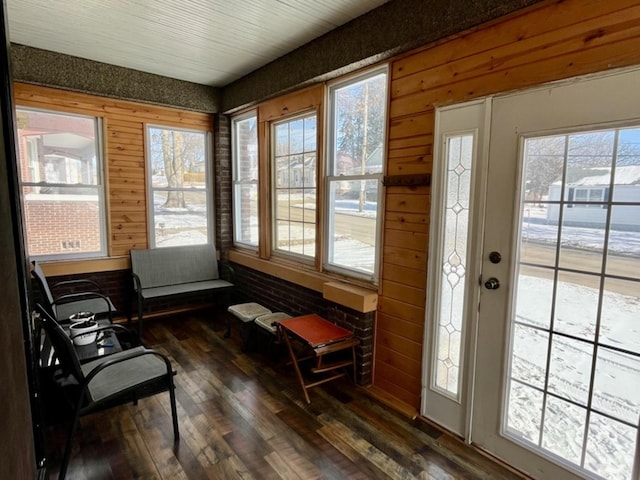 view of sunroom