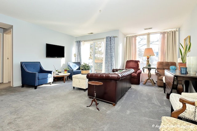 view of carpeted living room