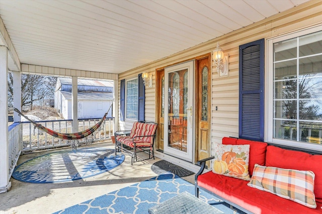 view of sunroom