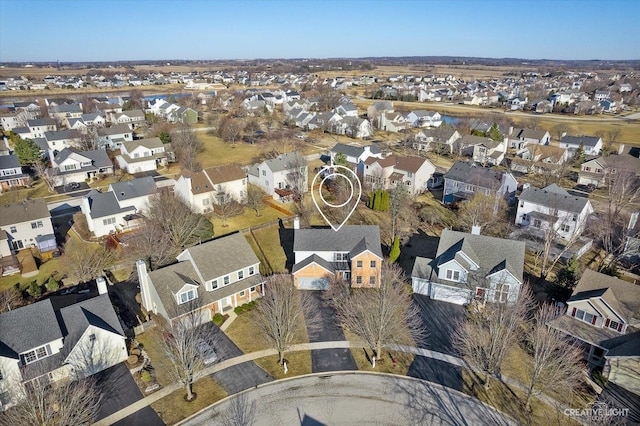 birds eye view of property featuring a residential view