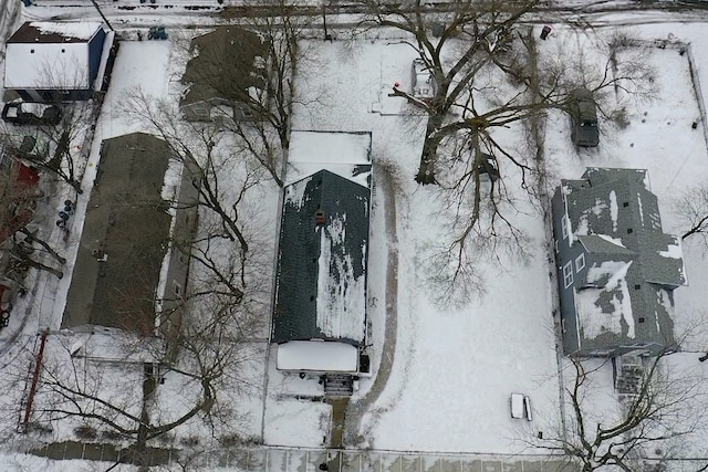 view of snowy aerial view