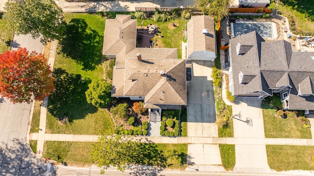 birds eye view of property featuring a residential view