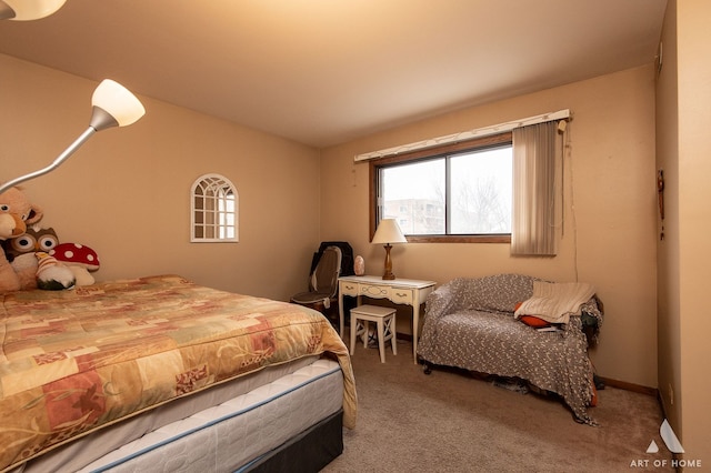 bedroom featuring carpet flooring