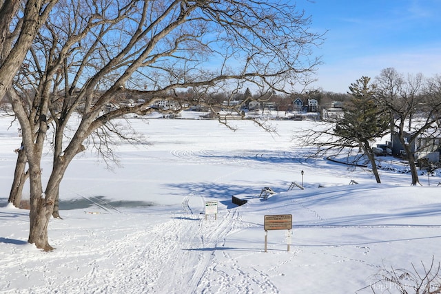 view of snowy yard