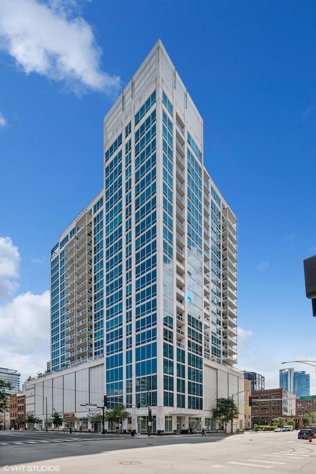 view of building exterior featuring a view of city