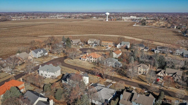 bird's eye view featuring a residential view