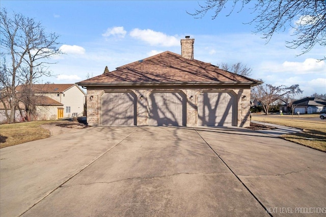 garage featuring a residential view