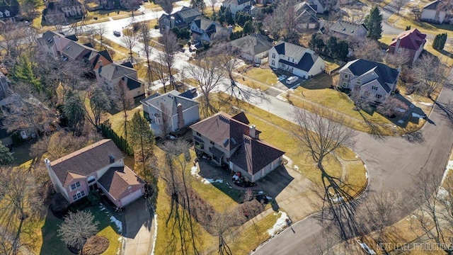 aerial view featuring a residential view