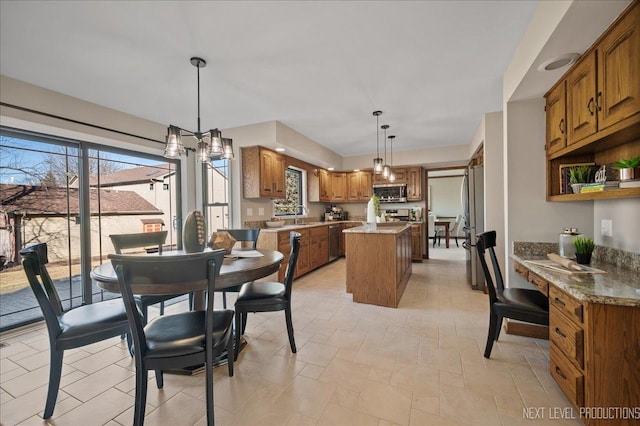 dining room with a healthy amount of sunlight