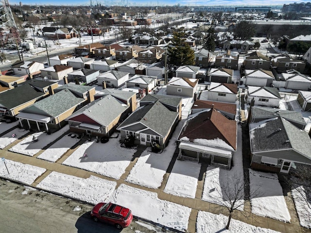 bird's eye view with a residential view