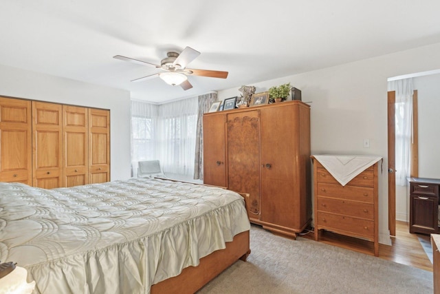 bedroom with ceiling fan