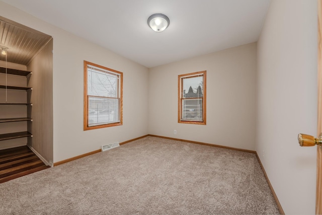 view of carpeted empty room