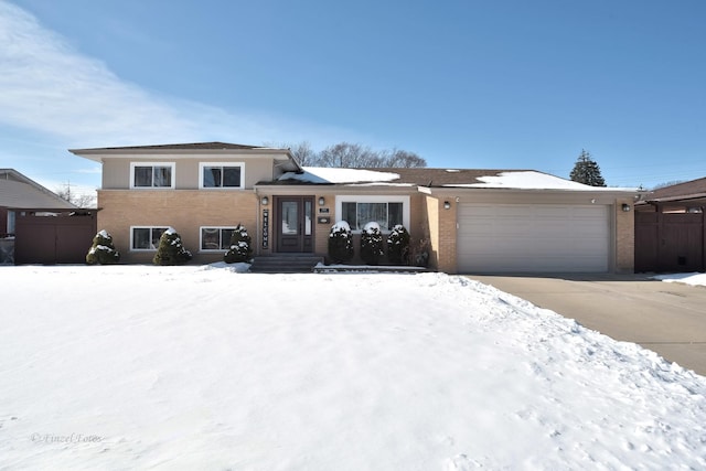 tri-level home with a garage