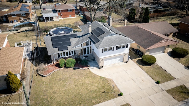 birds eye view of property featuring a residential view