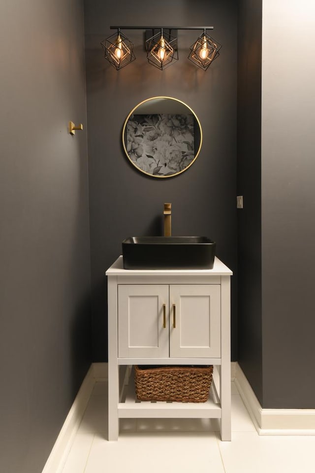 bathroom featuring sink and tile patterned flooring