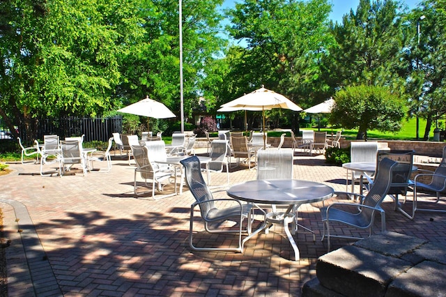 3642 Monarch Cir, Naperville, IL 60564 - view of patio / terrace with fence and outdoor dining space