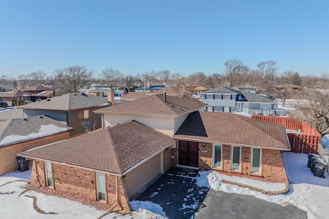 exterior space with a residential view