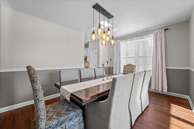 dining room featuring dark hardwood / wood-style floors