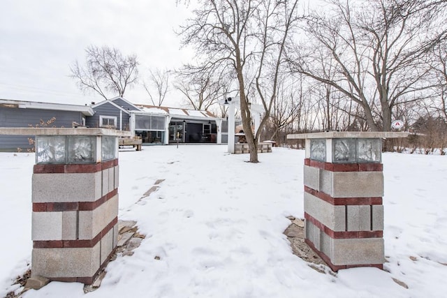 view of snowy yard