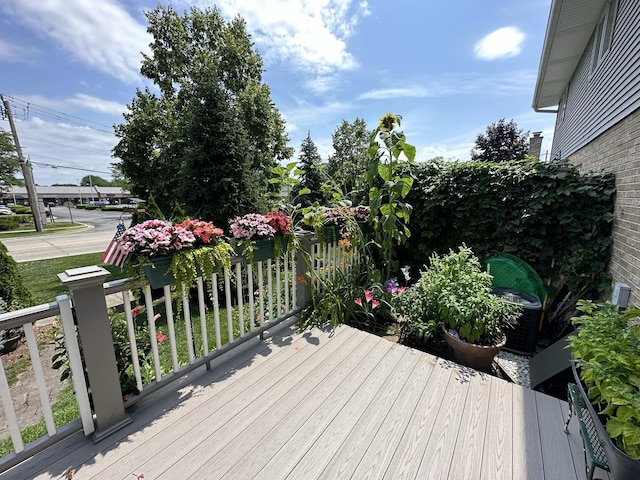 view of wooden deck