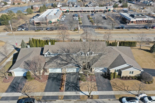 aerial view with a residential view