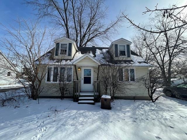 view of cape cod home